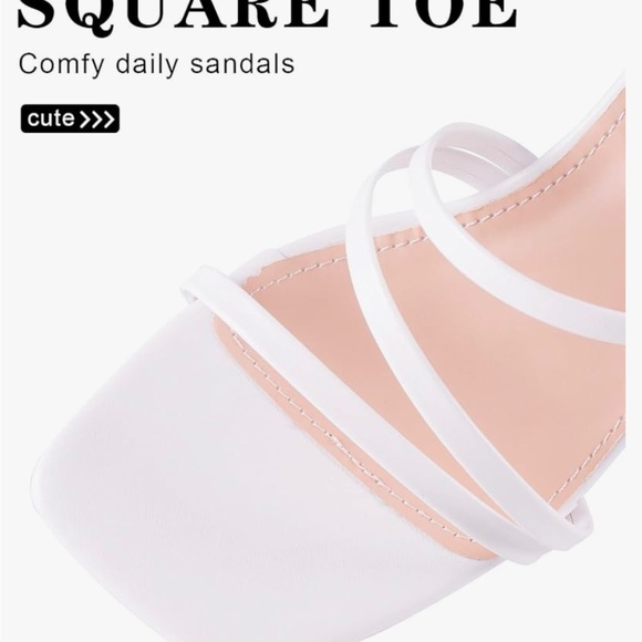 Amazon | White Strapped Heel heels - Picture 3 of 9